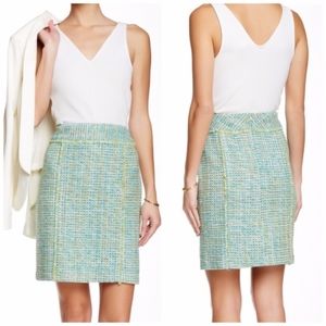 J. McLaughlin Highland Silk Blend Tweed Skirt